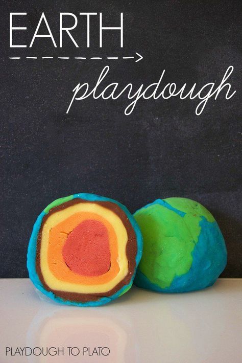 Layers of the Earth playdough!! Uber awesome Earth Day activity, mini geology unit or just because. Earth Playdough, Layers Of Earth, Layers Of The Earth, Playdough To Plato, Earth Layers, Earth Projects, Cc Cycle 1, Earth Day Crafts, Earth Day Activities