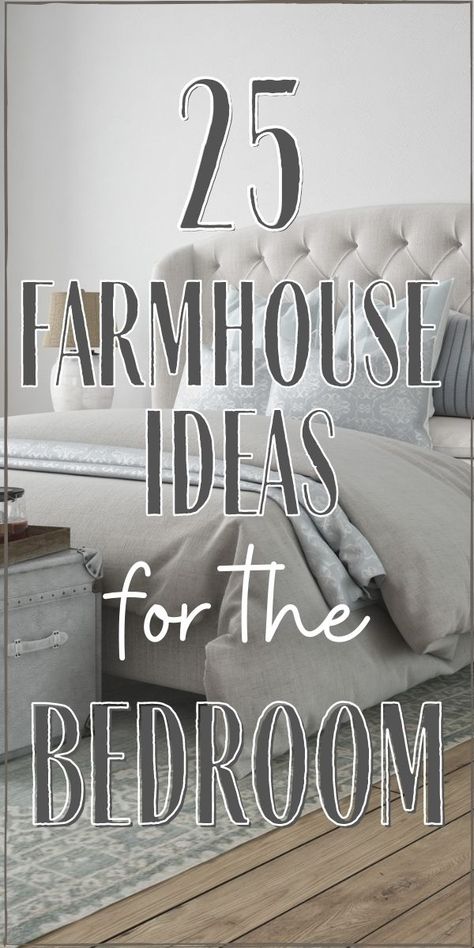 Farmhouse decor ideas for a cozy bedroom. Farmhouse Chic Bedroom, Rustic Farmhouse Bedroom, Farmhouse Bedrooms, Farmhouse Bedroom Ideas, Farmhouse Style Bedrooms, Modern Farmhouse Bedroom, Casa Country, Farmhouse Bedding, Farmhouse Decorating