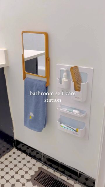 Ikea Montessori Bathroom, Montessori Hair Brushing Station, Selfcare Station Montessori, Montessori Grooming Station, Diy Montessori Bathroom Station, Montessori Bathroom Sink, Montessori Get Ready Station Bedroom, Montessori Bathroom Ikea, Toddler Self Serve Station