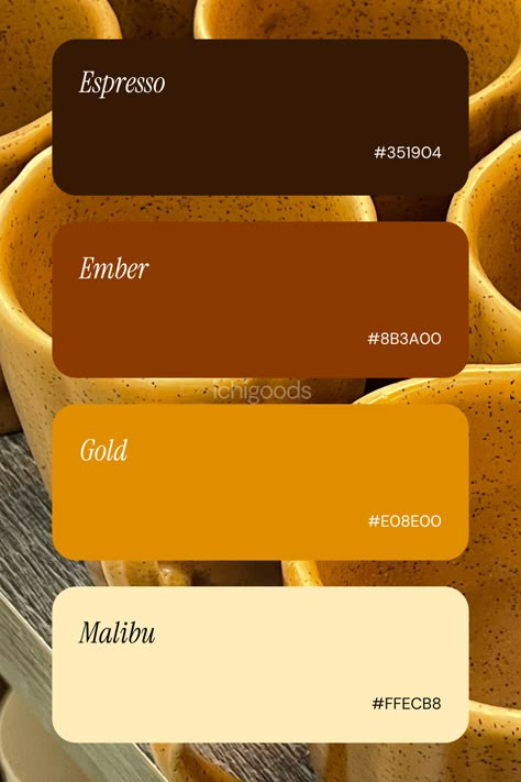 Minimalist color palette inspiration. Color palette. Brand Colors. Color palette for brand identity. Color Palette for Web Design. Brown color palette. Follow for more!#FreeFonts #FontLove #Typography #DesignInspiration  #CreativeFonts  #FreeDesignResources #FontAddict #FontFrenzy Color Palette For Website Colour Schemes, Colors Of Love, Butterscotch Color Palette, Cheese Color Palette, Cafe Color Palette, Indian Color Palette, Honey Color Palette, Color Palette For Brand, October Color Palette