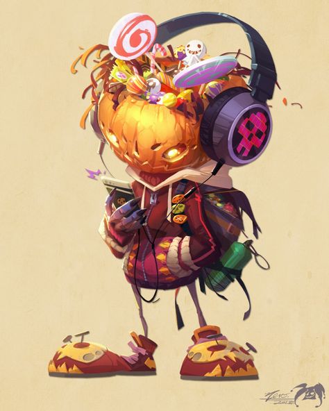 "Candy delivery" by Yare Yue Candy Delivery, Creature Concept Art, 판타지 아트, Creature Concept, Cartoon Character Design, Illustration Character Design, Character Design References, Halloween Candy, Creature Design