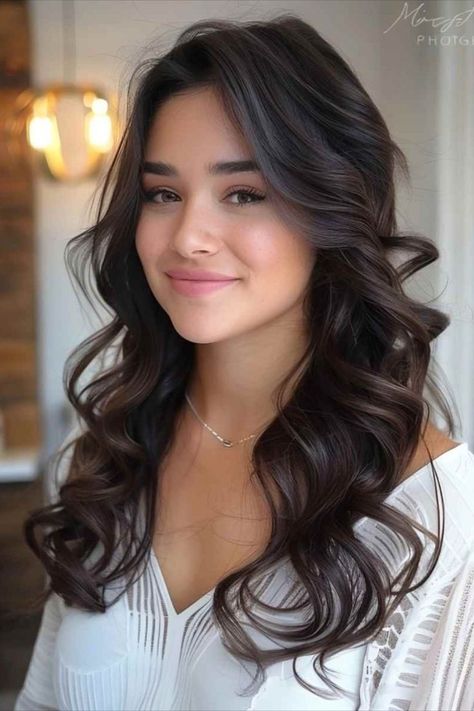 34 Best Hair Color Ideas For Black wome Hair Down Ideas, Soft Curl Hairstyles, Grad Hairstyles, Best Hair Color Ideas, Hairstyle For Prom, Cute Prom Hairstyles, Short Natural Haircuts, Evening Style, Curls For Long Hair