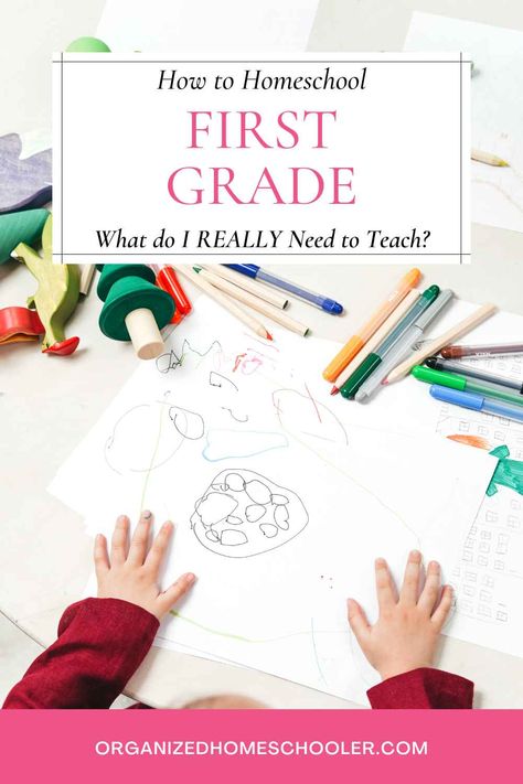 How to Homeschool First Grade ~ What Do I REALLY Need to Teach? 1st Grade Homeschool Subjects, Science Projects For First Grade, 1st Grade Homeschool Social Studies, First Grade Homeschool Lesson Plans, Homeschooling First Grade Curriculum, Homeschool Projects For 1st Grade, Grade 1 Homeschool, Homeschool For 1st Grade, First Grade Homeschool Set Up