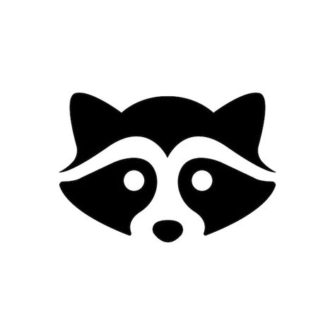 Logo raccoon face vector illustration | Premium Vector #Freepik #vector #black #white #white-background #logo Cartoon Raccoon Drawing, Vector Art Animals, Raccoon Logo, Racoon Tattoo, Raccoon Cartoon, Raccoon Clipart, Japanese Raccoon Dog, Raccoon Face, Raccoon Drawing