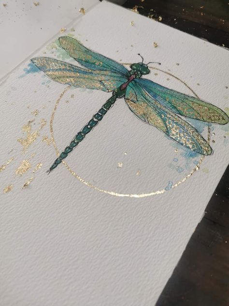 Pictures To Draw On Canvas, Draw On Canvas, Easy Pictures, Easy Pictures To Draw, Watercolor Dragonfly, Canvas For Beginners, Easy Canvas, Studio Apartment Ideas, Dragonfly Art