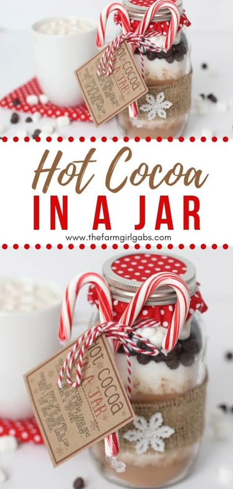 Cocoa Mix In A Jar, Hot Cocoa In A Jar, Cocoa In A Jar, Christmas Hot Chocolate Gifts, Mason Jar Gifts Recipes, Christmas Jar Gifts, Hot Chocolate In A Jar, Chocolate Jar, Mix In A Jar