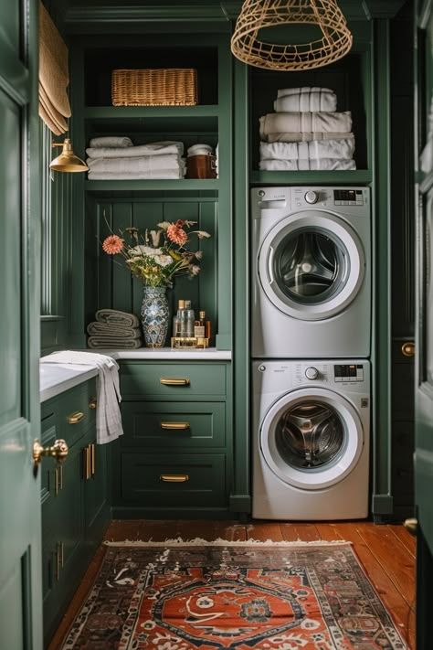 Laundry Room With Seating, Family Closet Ideas Laundry, Small Walk In Laundry Room, Stacked Washer Dryer Laundry Room Small Mudroom, Tiny Laundry Room Ideas Stacked, Two Washer And Dryer Laundry Room, Stacked Laundry Room Design, Utility Room Ideas Stacked Washer Dryer, Small Laundry Room Makeover Stackable