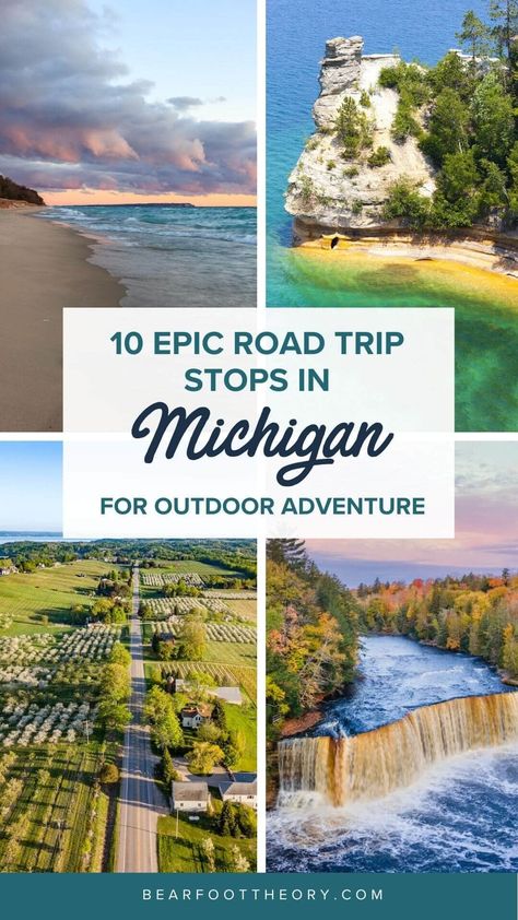 Michigan Tourist Attractions, Michigan Travel With Kids, Road Trip Around Lake Michigan, Up Michigan Road Trip, Lower Peninsula Michigan Travel, Road Trip Michigan, Lake Michigan Road Trip, Michigan Road Trip Ideas, Michigan Vacation Destinations