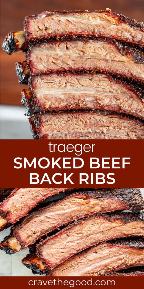 Cooking Beef Ribs, Smoked Beef Ribs Recipe, Smoked Beef Back Ribs, Bbq Beef Ribs, Pellet Smoker Recipes, Smoked Beef Ribs, Beef Back Ribs, Traeger Grill Recipes, Beef Ribs Recipe