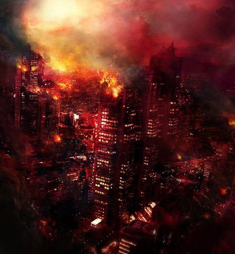 35 Extraordinary “End of The World” Inspired Artworks When The World Ends, Post Apocalyptic City, After Earth, Burning City, Apocalypse Aesthetic, Post Apocalyptic Art, Apocalypse Art, Apocalypse Survival, Arte Cyberpunk