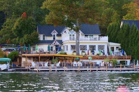 Waterfront restaurants in Upstate NY: 10 scenic places to dine | NewYorkUpstate.com Lakeside Cafe, Chautauqua Lake, Lakeside Restaurant, Keuka Lake, Beach Dining, Waterfront Dining, Waterfront Restaurant, Finger Lakes, Lake George