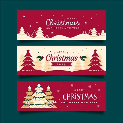 Banner Christmas Design, Christmas Banner Design, Christmas Illustration Design, Christmas Graphic Design, Hand Drawn Christmas, Banner Christmas, Christmas Flyer, Christmas Vector, Holiday Banner