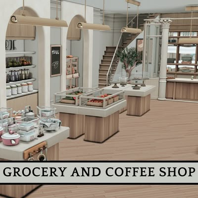 GROCERY'S AND COFFEE SHOP (CC) Sims 4 Coffee Shop Cc Maxis Match, Sims4 Grocery Store, Coffee Shop Cc Sims 4, Sims 4 Centerpiece Cc, The Sims 4 Retail Store Cc, Sims4 Store Cc, Ts4 Retail Cc, Coffee Cc Sims 4, Sims 4 Cc Grocery Store Items