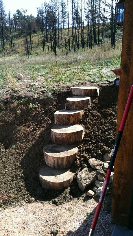 Garden Stairs, Wooden Steps, Garden Steps, Front House Landscaping, The Secret Garden, Natural Garden, Diy Backyard, Shade Garden, Garden Paths