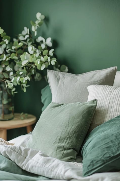 Transform your bedroom into a calming oasis with these inspiring sage green bedroom ideas! From soothing color palettes to playful accent decor, you’ll discover tips and tricks for maximizing coziness in your space. Explore ways to combine sage green with soft whites, warm browns, and adorable textures. Whether it’s bedding, curtains, or art, we have everything you need to create a peaceful vibe that feels just right. Prepare to unwind in your perfect serene retreat yet enjoy a stylish touch that reflects your personality! Green Bedroom Colors, Sage Green Bedroom Ideas, Green Bedroom Furniture, Green Bedroom Design, Green Bedroom Ideas, Tranquil Bedroom, Sage Green Bedroom, Green Color Schemes, Serene Bedroom