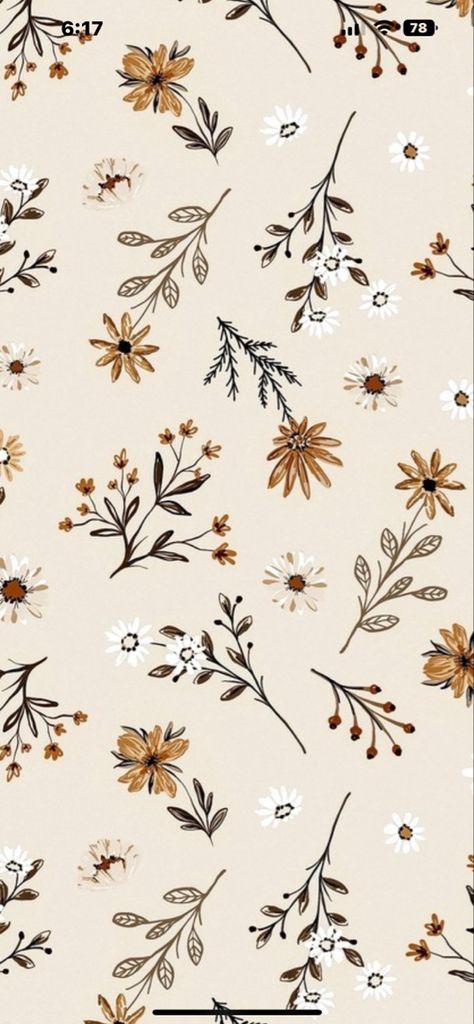 Fall Wallpaper Floral, Fall Floral Aesthetic Wallpaper, Halloween Flower Background, Fall Simple Wallpaper Aesthetic, Cute Simple Fall Backgrounds, Fall Boho Background Wallpapers, Atheistic Homescreen, Tan Collage Wallpaper, Phone Backgrounds November