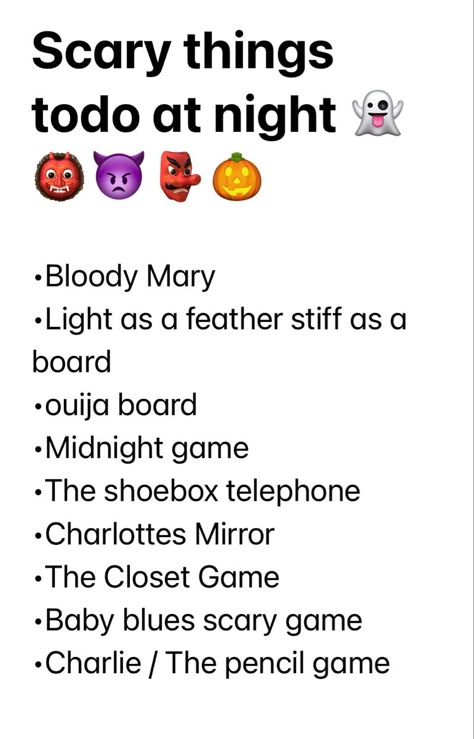 Scary Stuff To Do At A Sleepover, Scary Thing To Do At A Sleepover, Horror Sleepover Games, Scary Stuff To Do With Friends, Scary Games For Sleepovers, Sleepover Scary Games, Creepy Sleepover Ideas, Creepy Sleepover Games, Scary Games To Play At A Sleepover 3 People