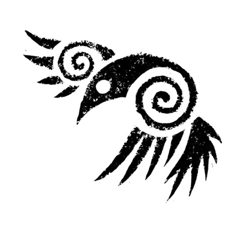 Viking Bird Tattoo, Simple Raven Tattoo Outline, Norse Ship Tattoo, Viking Minimalist Tattoo, Flying Crow Drawing, Viking Designs Pattern, Nordic Art Vikings, Runes Drawing, Crow God