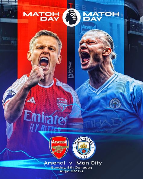 Matchday poster EPL football sports poster design concept Sports Vs Poster Design, Football Vs Poster Design, Football Matchday Design, Soccer Match Poster, Matchday Poster Graphic Design Football, Football Poster Design Ideas, Match Day Graphic, Football Graphic Design Poster, Football Match Day Poster