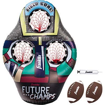 Amazon.com: Kovot Inflatable Sports Target Set - Inflates to 5 Feet Tall! - Soft Mini Toss Balls Included (Football/Baseball): Toys & Games Peewee Football, Throwing Games, Target Toys, Target Setting, Mini Footballs, Football Drills, Toss Game, Field Goal, Football Kids