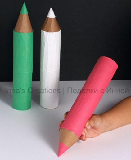 Big Pencil Toilet Paper Roll Crafts | These jumbo pencils are fun recycled crafts to make for kids of all ages. Maker Fun Factory Vbs 2017, Maker Fun Factory Vbs, Maker Fun Factory, Giant Pencil, Recycled Paper Crafts, Paper Decorations Diy, Toilet Paper Tube, Fun Factory, Simple Toys