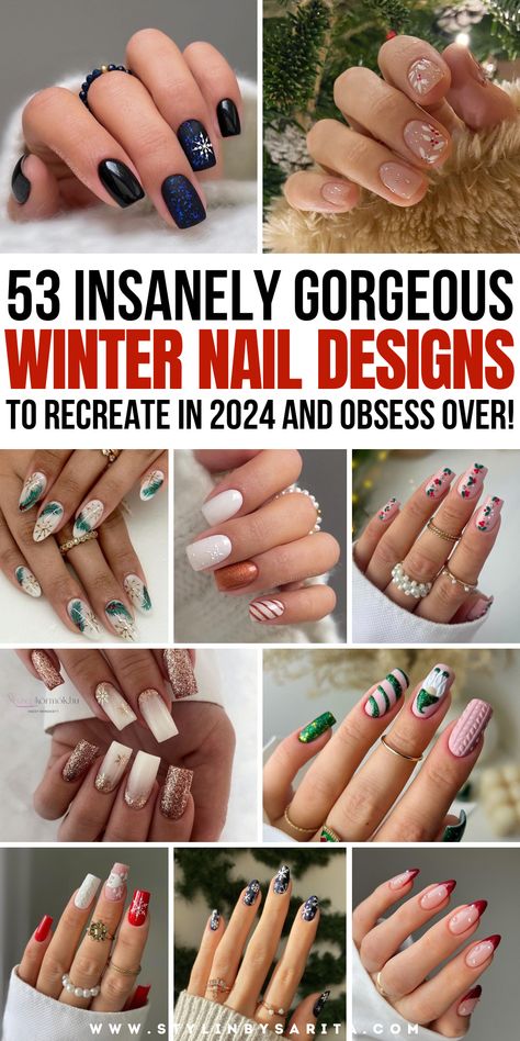 winter nail designs Winter Tip Nails, Classy Nails For Winter, Nails Ideas Winter 2024, New Baby Nails Designs, Nails For Winter Season, Nail Art Short Nails Simple Classy, Nails For 60 Year Olds, Dec Nails Art Designs, Gel Nails Winter 2024