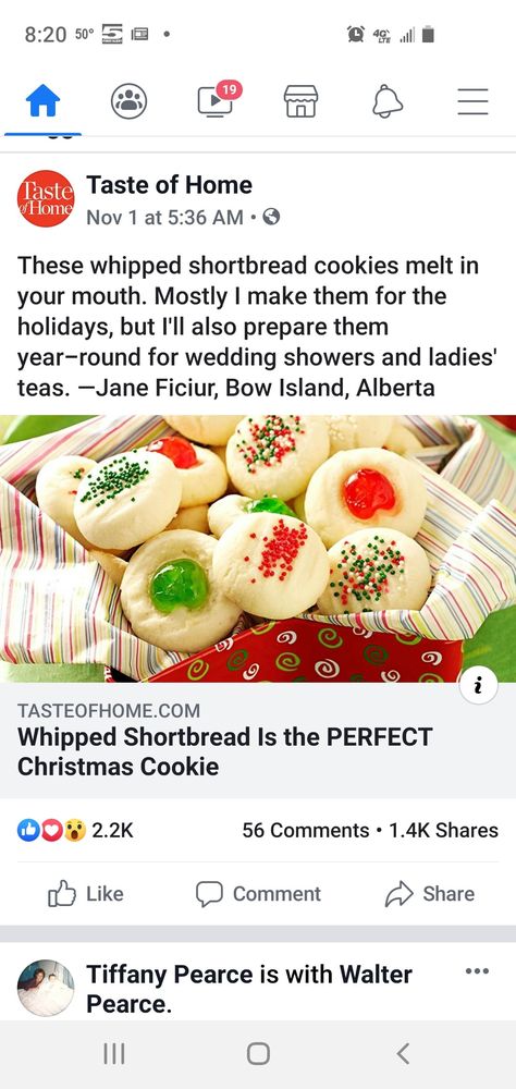 Whipped Shortbread Cookies Taste Of Home, Whipped Shortbread, Whipped Shortbread Cookies, Shortbread Cookie, Home Christmas, Melt In Your Mouth, Shortbread Cookies, Taste Of Home, Cookies Recipes Christmas