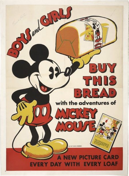 Mickey Mouse Bread Store Signs (Walt Disney, c. 1930s) | Disney, Mickey mouse, Mickey Bread Store, Disney Graphics, Vintage Disney Posters, Product Poster, Disney Pics, Store Sign, Retro Disney, Images Disney, Karakter Disney