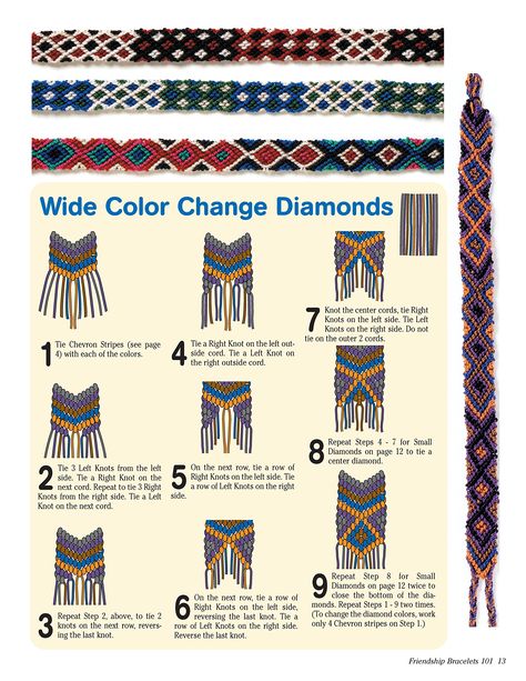 Friendship Bracelet Instructions, Making A Bracelet, Friendship Printables, Embroidery Bracelet, Chevron Friendship Bracelets, Making Friendship Bracelets, Diy Friendship Bracelets Tutorial, Macrame Bracelet Patterns, Bracelets Handmade Diy