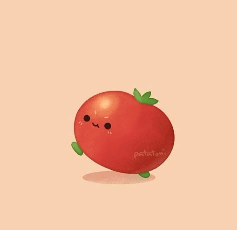 Tomato Drawing, Plant Cartoon, Plant Doodle, Walpapers Cute, Animation Storyboard, Kawaii Illustration, Cute Food Drawings, Chibi Characters, Mini Drawings