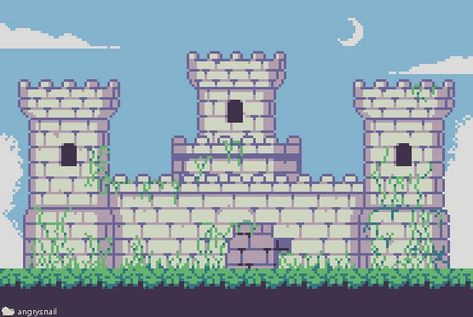 Castle Pixel Art, Pixel Background, 2d Platformer, Platform Games, Male Body Art, Pixel Game, Dots Game, Castle Background, Pixels Art