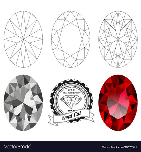 Diamond Illustration, Diamond Template, Stone Tattoo, Jewel Drawing, Gem Drawing, Gem Tattoo, Jewel Tattoo, Crystal Drawing, Jewel Top