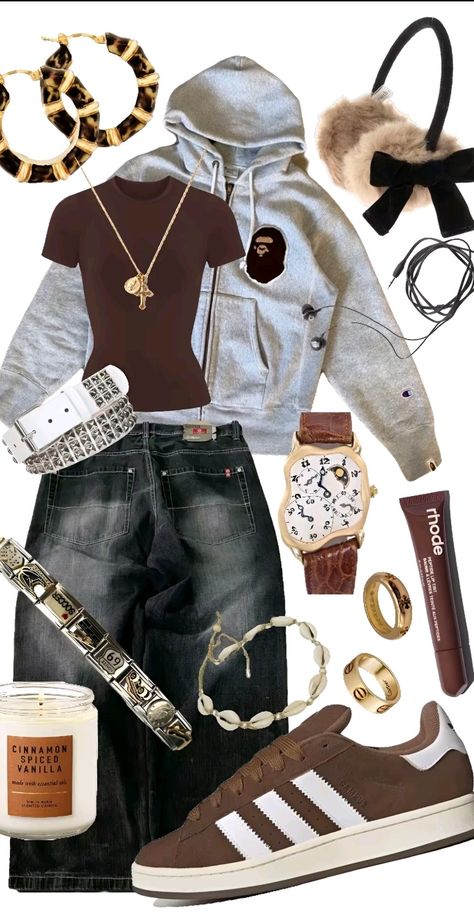 Baggy jeans outfit inspo Baggy Jeans Winter Outfit Aesthetic, Baddie Baggy Jeans Outfit, 2000s Baggy Jeans Outfit, Baggy Ripped Jeans Outfit Black Women, Baggy Jeans Party Outfit, Baggy Jeans Outfit Streetwear, Outfits To Wear With Baggy Jeans, Baggy Inspo Outfits, Outfit Inspo With Baggy Jeans