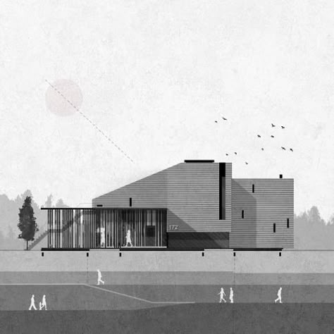 Architecture Elevation Drawing, Elevations Architecture, Elevation Render, Zean Macfarlane, Elevation Architecture, Architecture Site Plan, Architecture Elevation, Architecture Presentation Board, Presentation Boards