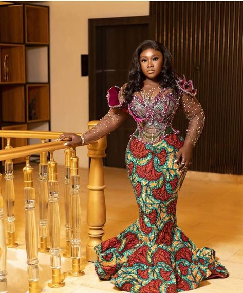 Long Gown Ankara Styles, Ankara Long Gown Styles For Women, Latest Material Gown Styles, Long Gown Ankara, Gown Ankara Styles, Ankara Long Dresses, Owanbe Styles, African Prints Styles, Material Gown