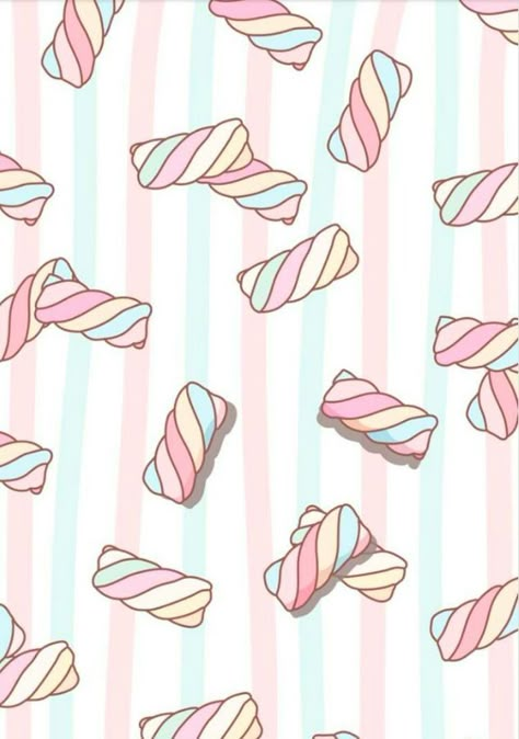 Handmade Bed Sheets, Candy Background, Birthday Sweets, Candy House, Mermaid Aesthetic, Simple Phone Wallpapers, Pastel Pattern, Pastel Print, Hello Kitty Iphone Wallpaper