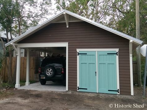 × Unique Sheds, Garden Sheds Ideas, Sheds Ideas, Carport With Storage, Diy Sheds, Carport Ideas, Carport Sheds, Shed Construction, Modern Shed