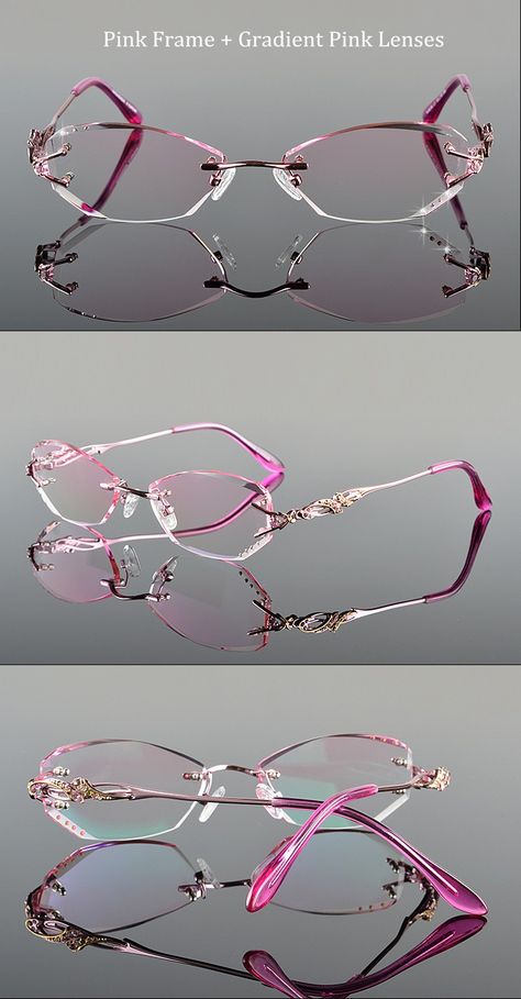 Chashma Brand Luxury Tint Lenses Myopia Glasses Reading Glasses Diamond Rimless Colored Lenses Prescription Glasses Frame Women|rimless prescription glasses|brand prescription glassesprescription glasses - AliExpress Glasses Inspiration, Prescription Glasses Frames, Cool Glasses, Cute Glasses, Fashion Eye Glasses, Stylish Glasses, Color Lenses, Blue Lenses, Eyewear Accessories