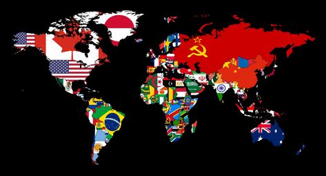 Flag map of the world - the Soviet Union has not broken up! Ias Study Material, Android Wallpaper Blue, Gas Mask Art, Superman Artwork, Global Map, Digital Pics, Power Wall, High Castle, Social Quotes