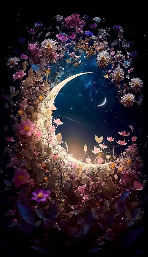 Beautiful Moon Pictures, Dreamy Artwork, Beautiful Butterflies Art, Beautiful Angels Pictures, Lovely Flowers Wallpaper, मोबाइल वॉलपेपर, Beautiful Art Pictures, Beautiful Wallpapers Backgrounds, Angel Pictures