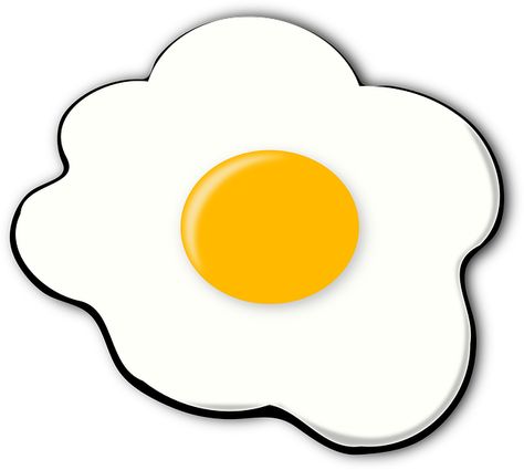 Free Vector Graphic: Egg, Fried, Food, Breakfast, Yolk - Free Image on Pixabay - 35939 Egg Pictures Image, Egg Yolk Drawing, Egg Drawing, Egg Clipart, Egg Snacks, Sunnyside Up Eggs, Egg Pictures, Egg Vector, Butterfly Cake Topper