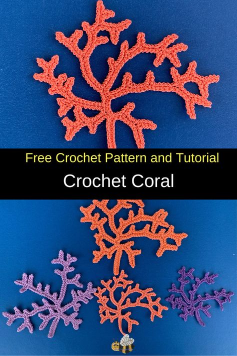 Ocean Applique Crochet, Crochet Sea Creatures Free Patterns Applique, Coral Crochet Pattern Free, Crochet Sea Applique, Crochet Coral Pattern, Sea Crochet Pattern, Crochet Coral Reef Pattern Free, Crochet Starfish Free Pattern, Crochet Sea Creatures Free Patterns