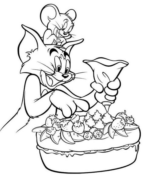 Fun Tom and Jerry coloring pages for your little one. They are free and easy to print. The collection is varied for different skill levels. Pin it. #coloringpages #freeprintables #freecoloringpages Tom And Jerry Colouring, Tom And Jerry Coloring Pages, Tom Si Jerry, Tom Og Jerry, Tom And Jerry Coloring, Tom A Jerry, Sun Coloring Pages, Tom Und Jerry, Tom Et Jerry