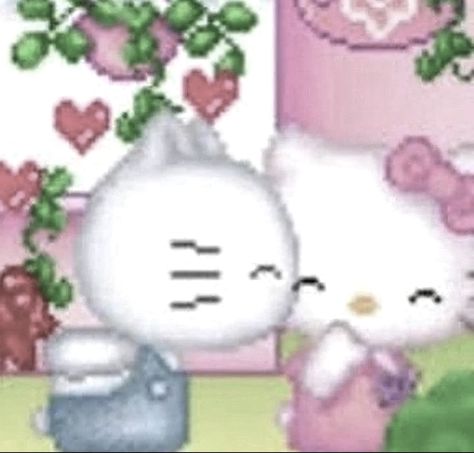 Matching Pfp Besties Hello Kitty, Goofy Pics, Matching Cat, 헬로키티 배경화면, Kitty Pfp, Romance Aesthetic, Images Hello Kitty, Charmmy Kitty, Cat Pfp