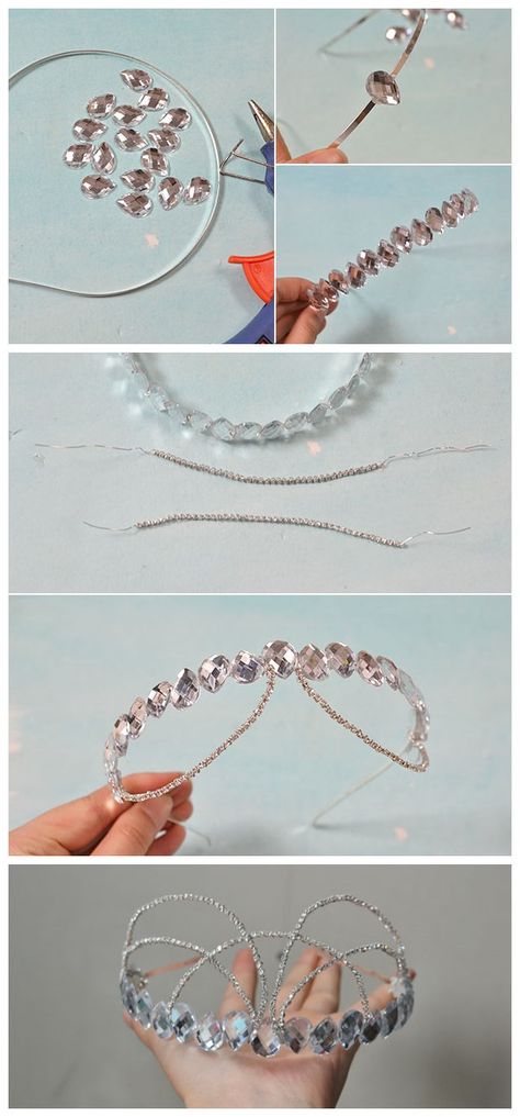 How To Make Beaded Headbands, Handmade Tiara Diy How To Make, How To Make Jewellery, How To Make Accessories, Headband Ideas Diy, Beaded Headband Diy, How To Make Tiara, Beebeecraft Tutorials, Beaded Hair Accessories