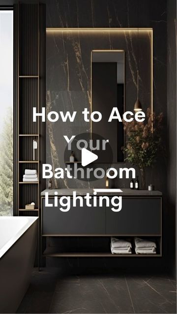 Archipaper on Instagram: "Every bathroom needs three sources of light to look amazing, even if it’s small. The three different types of lighting are ambient lighting, task lighting, and accent lighting.  1.       Ambient Lighting  Ambient lighting provides general lighting to your bathroom. To create ambient lighting, you can opt for recessed spotlight. They can be spread out evenly across your bathroom, ensuring strong lighting that covers every corner of the space. They’re sleek, minimal, and practical!  2.       Task Lighting  Task lighting is essential for day-to-day routine activities and personal grooming like shaving or applying makeup. The best way to implement this in a bathroom is with an LED mirror. Backlit mirrors are one of 2024 Trends in Bathroom. For shadow less lighting, in Washroom Lighting Ideas, Shower Room Lighting Ideas, Bathroom Soft Lighting, Vanity Mirror Lighting Ideas, Ensuite Lighting, Bathroom Led Lighting Ideas, Back Lit Bathroom Mirror, Pot Lights In Bathroom, Led In Bathroom