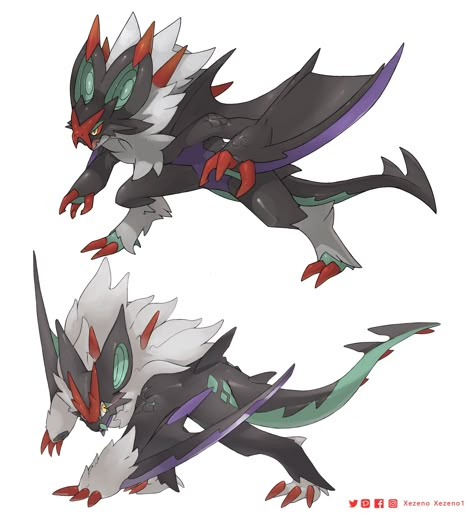 Zoroark Pokemon, Pokemon Fusion Art, Mega Pokemon, Pokemon Breeds, Pokemon Ideas, Oc Pokemon, Pokemon Gijinka, Fakemon Ideas, Pokemon Game