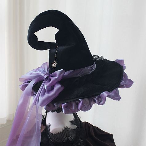 Mini Witch Hat, Kawaii Store, Wizard Hat, Magic Hat, Halloween Witch Hat, Velvet Hat, Funny Hats, Witch Outfit, Halloween Magic