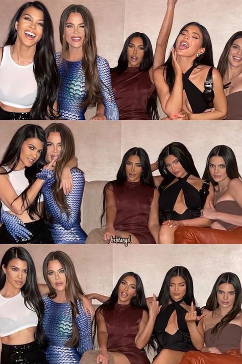 Kylie Jenner With Sisters, Jenner And Kardashian Family, The Kardashians Aesthetic, Kardashians Sisters, Kardashian Aesthetic, Kim Khloe Kourtney, Kardashian Sisters, Estilo Kardashian, Estilo Kylie Jenner