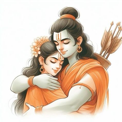 Mata Sita, Ram Sita Image, Display Pictures For Whatsapp, God Ram, Ram Sita Photo, Hanuman Video, Diwali Drawing, Ram Sita, Mew And Mewtwo